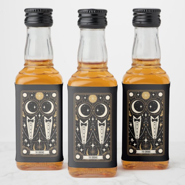 Étiquettes Pour Bouteilles De Liqueur Mariés Tarot de Mariage (Bouteilles)
