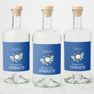 Étiquettes Pour Bouteilles De Liqueur Marque de commerce d'entreprise de recette de Coqu