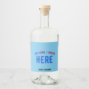 ÉTIQUETTES POUR BOUTEILLES DE LIQUEUR MARQUE VÉRIFIÉE SKY BLEU MODERNE ET MODERNE