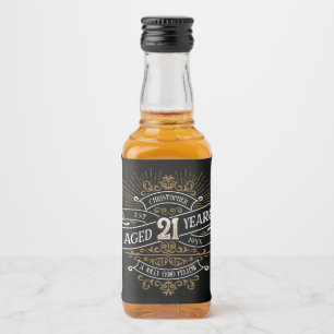 Étiquettes Pour Bouteilles De Liqueur Mens Funny Whiskey 21e anniversaire