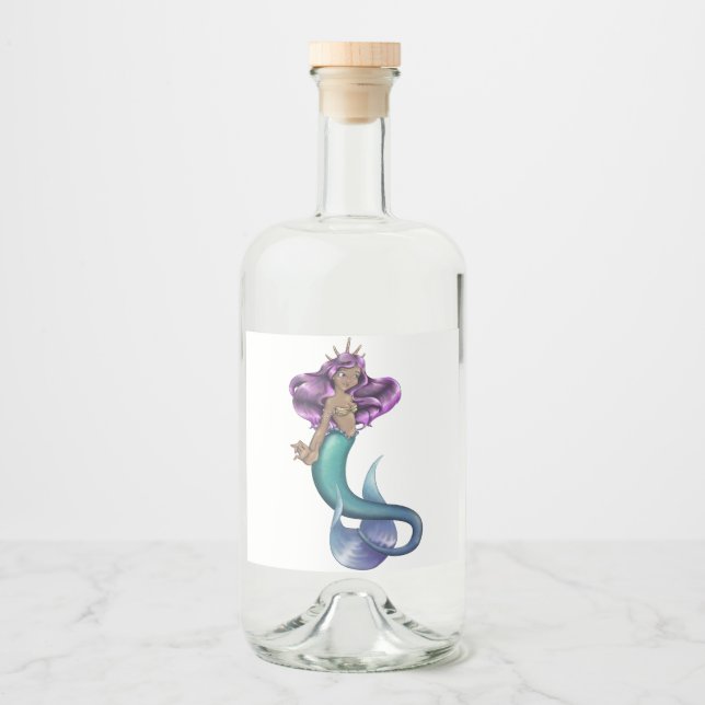 Étiquettes Pour Bouteilles De Liqueur Mermaid Iole (Devant)