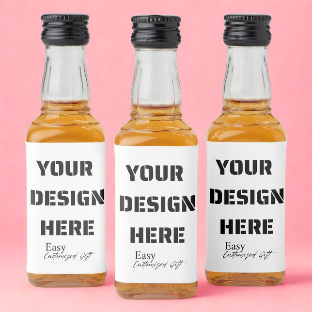 Étiquettes Pour Bouteilles De Liqueur Mini Étiquettes de bouteilles de liqueur 3" x 2" (Créateur téléchargé)