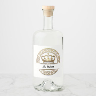 Étiquettes Pour Bouteilles De Liqueur Mis Quince Collection Luxe Or