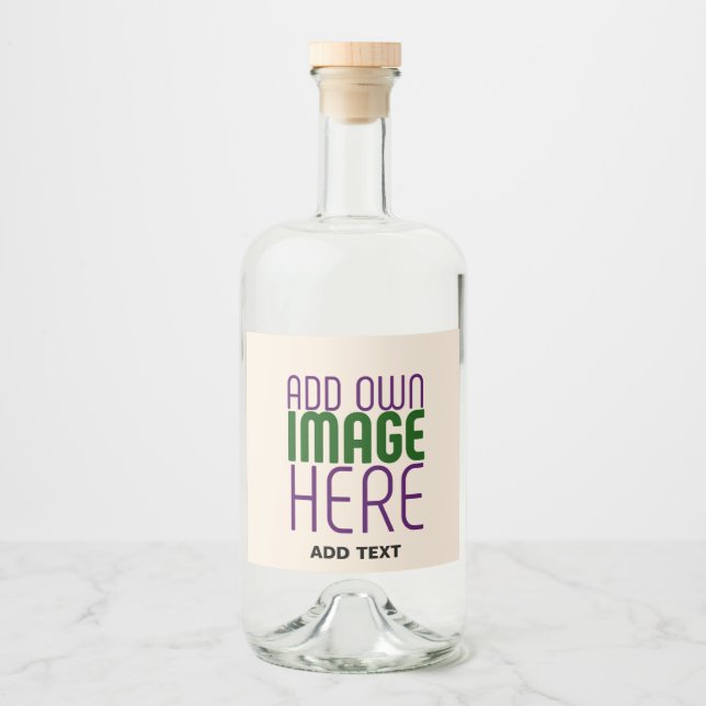 ÉTIQUETTES POUR BOUTEILLES DE LIQUEUR MODELE DE TEXTE D'IMAGE NATURELLE SIMPLE ET MODIFI (Devant)