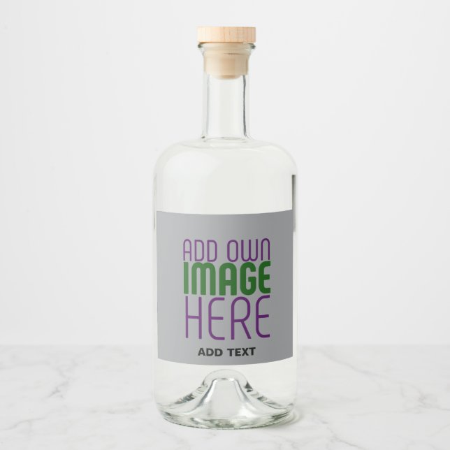 ÉTIQUETTES POUR BOUTEILLES DE LIQUEUR MODELE DE TEXTE D'IMAGE SIMPLE ÉDITABLE MODERNE (Devant)