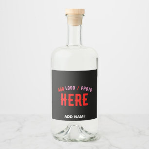 ÉTIQUETTES POUR BOUTEILLES DE LIQUEUR MODERNE ET MODERNE PERSONNALISABLE NOIR VÉRIFIÉ