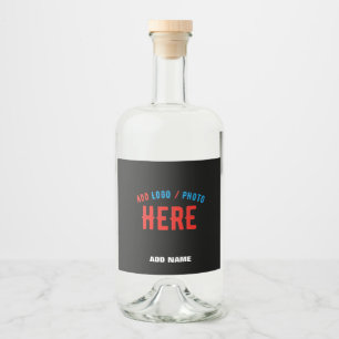 ÉTIQUETTES POUR BOUTEILLES DE LIQUEUR MODERNE ET MODERNE PERSONNALISABLE NOIR VÉRIFIÉ