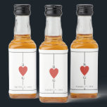 Étiquettes Pour Bouteilles De Liqueur Monogramme Coeurs de jeu Mariage de carte<br><div class="desc">Un monogramme unique coeurs jouant style carte mariage design. Un design impressionnant qui utilise des éléments de jeu de cartes pour créer un design de papeterie mariage unique. Un élégant monogramme de mariage de coeur rouge. Un mariage de carte à jouer design étiquette de bouteille d'alcool avec des éléments modernes....</div>