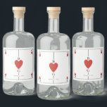 Étiquettes Pour Bouteilles De Liqueur Monogramme Coeurs de jeu Mariage de carte<br><div class="desc">Un monogramme unique coeurs jouant style carte mariage design. Un design impressionnant qui utilise des éléments de jeu de cartes pour créer un design de papeterie mariage unique. Un élégant monogramme de mariage de coeur rouge. Un mariage de carte à jouer avec un design étiquette de liqueur avec des éléments...</div>