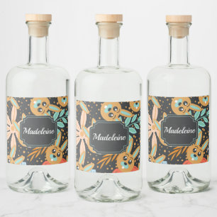 Étiquettes Pour Bouteilles De Liqueur Motif naturel