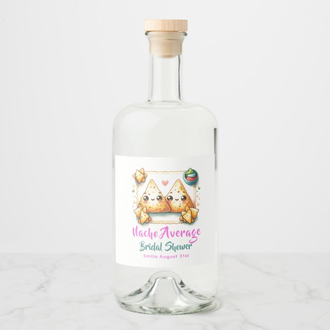 Étiquettes Pour Bouteilles De Liqueur Nacho Moyenne Fiesta ! Fête des mariées dernière (Devant)
