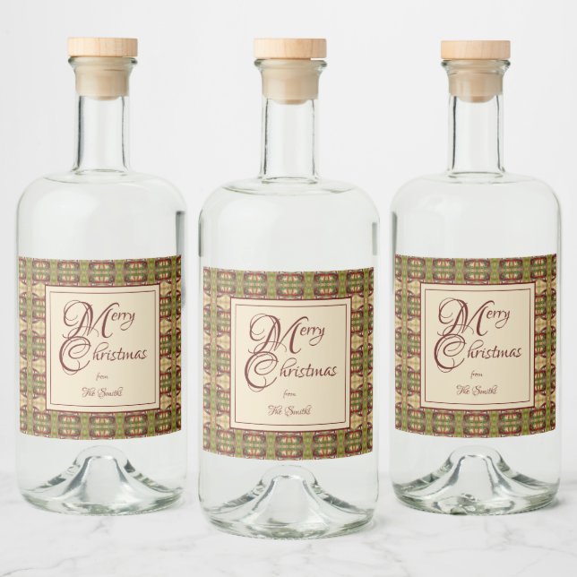Étiquettes Pour Bouteilles De Liqueur Noël Bernie (Bouteilles)