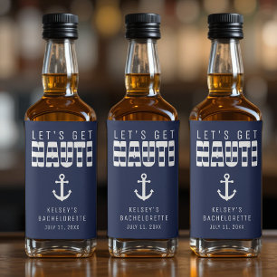 Étiquettes Pour Bouteilles De Liqueur Obtenons Nauti Blue Bachelorette Party
