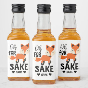 Étiquettes Pour Bouteilles De Liqueur Oh Pour Fox Sake