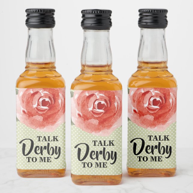 Étiquettes Pour Bouteilles De Liqueur Parle Derby à Moi Floral (Bouteilles)