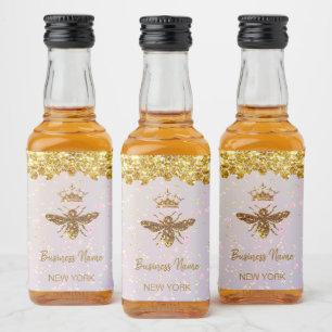 Étiquettes Pour Bouteilles De Liqueur parties scintillant simulée
