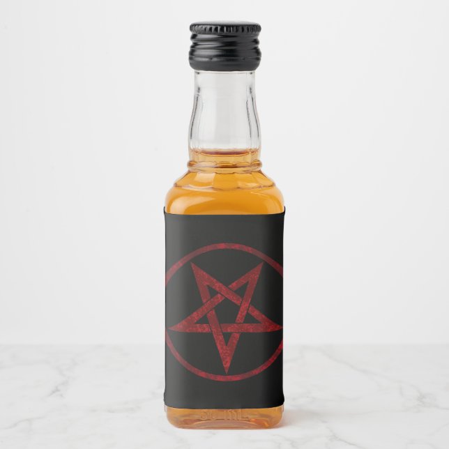 Étiquettes Pour Bouteilles De Liqueur Pentagram Red Devil (Devant)