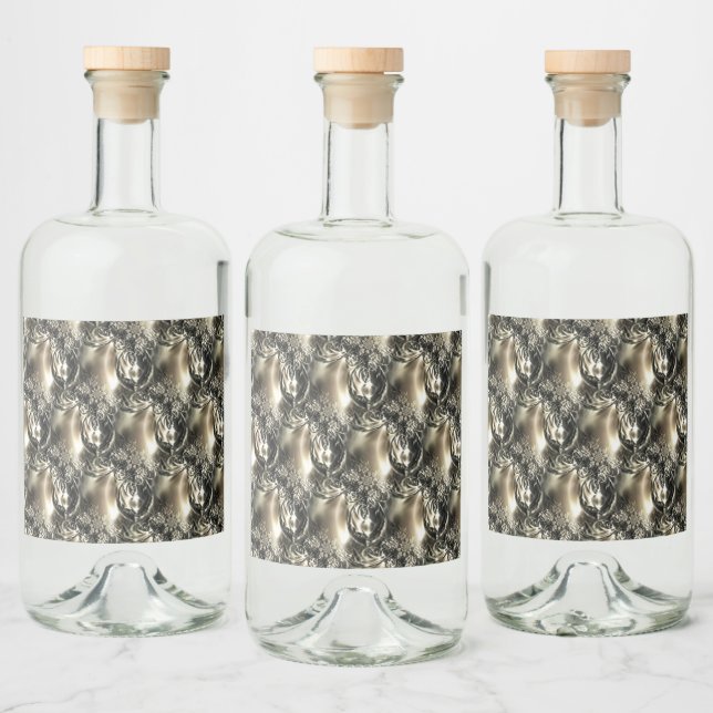 Étiquettes Pour Bouteilles De Liqueur Perles dorées (Bouteilles)
