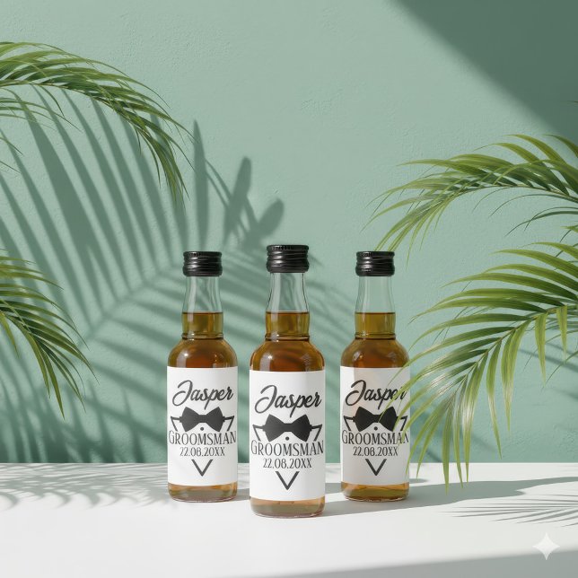 Étiquettes Pour Bouteilles De Liqueur Personnalisé pour Groomsman (label for a bottle for a Groomsman)