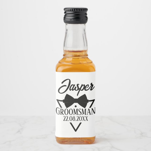 Étiquettes Pour Bouteilles De Liqueur Personnalisé pour Groomsman (Devant)