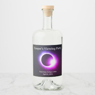 Étiquettes Pour Bouteilles De Liqueur Personnalisé Total éclipse solaire 2024