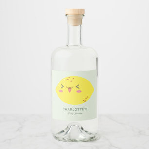 Étiquettes Pour Bouteilles De Liqueur Petit Baby shower Citrus Citron Cutie