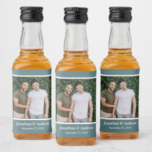 Étiquettes Pour Bouteilles De Liqueur Photo de mariage LGBTQ
