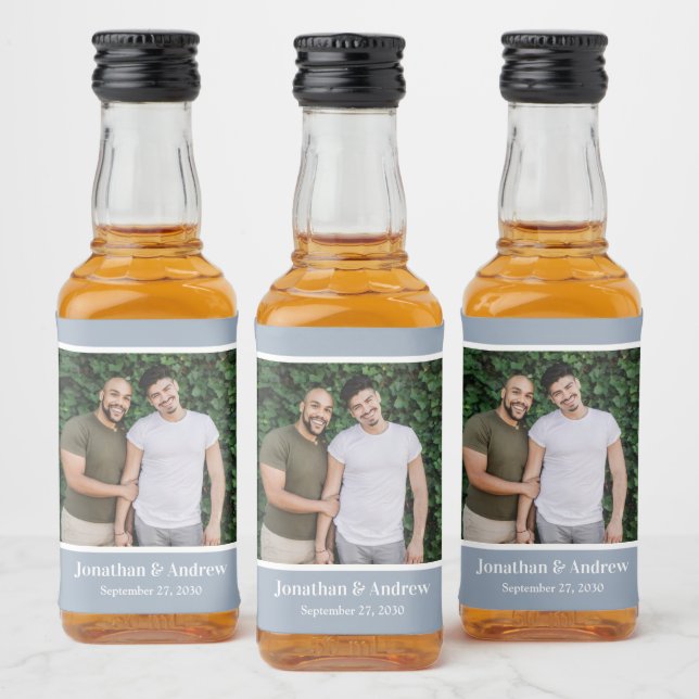Étiquettes Pour Bouteilles De Liqueur Photo Mariage LGBTQ (Bouteilles)