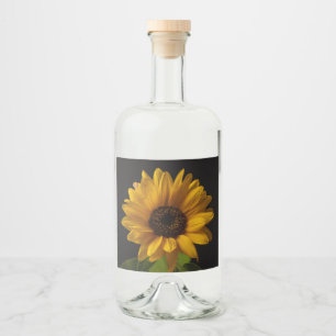 Étiquettes Pour Bouteilles De Liqueur Photos de tournesol en verre vieil esprit