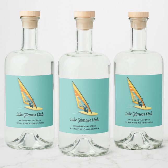 Étiquettes Pour Bouteilles De Liqueur Planche à voile (Bouteilles)