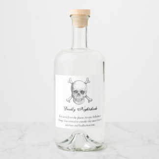 Étiquettes Pour Bouteilles De Liqueur Poison d'Halloween