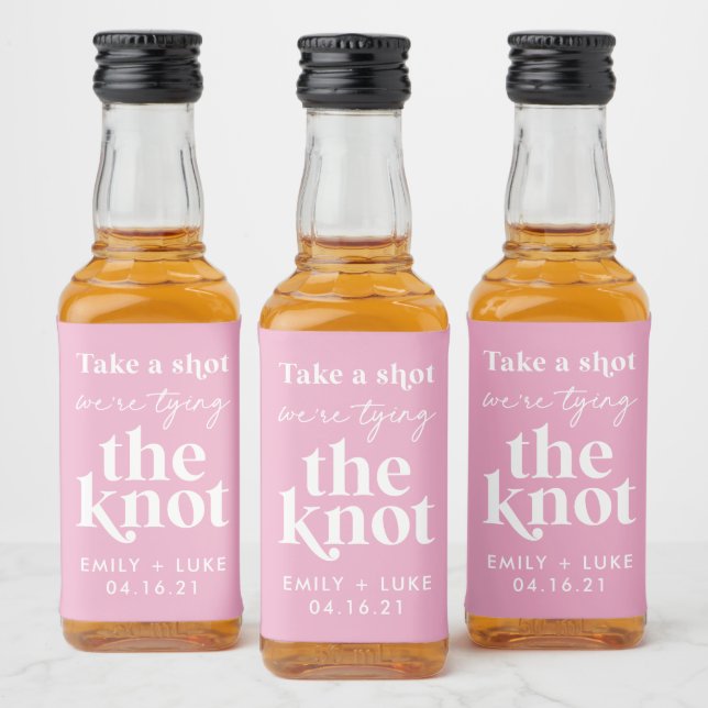 Étiquettes Pour Bouteilles De Liqueur Prenez un Shot Nous Nous Marions Cadeau de Fiançai (Bouteilles)