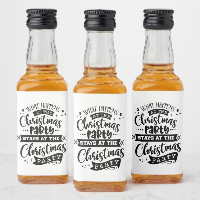 Étiquettes Pour Bouteilles De Liqueur promesse de fête de Noël festive (Bouteilles)