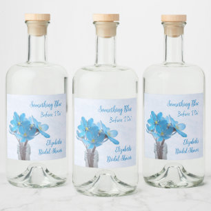 Étiquettes Pour Bouteilles De Liqueur Quelque chose de bleu avant que je ne fasse la Bab