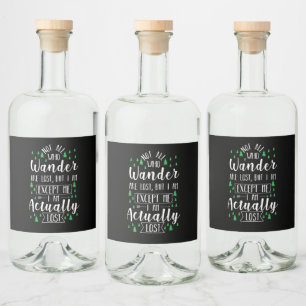 Étiquettes Pour Bouteilles De Liqueur Randonnée Drôle Dire