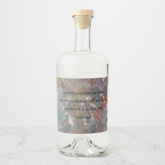 Étiquettes Pour Bouteilles De Liqueur Refroidisseur de "Forêt de Fleurs" Abstrait Modern
