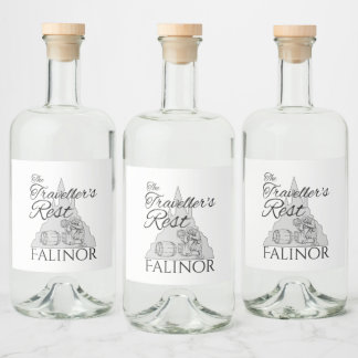 Étiquettes Pour Bouteilles De Liqueur Repos de voyageur - Liquor Bottle Étiquettes