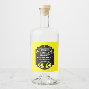 Étiquettes Pour Bouteilles De Liqueur Retraite de l'agent pénitentiaire