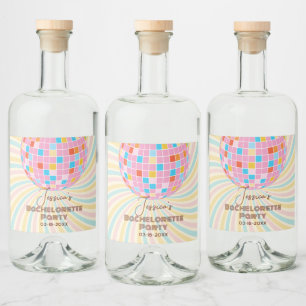 Étiquettes Pour Bouteilles De Liqueur Retro Super Dernier Disco Bachelorette Party