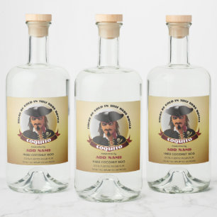 Étiquettes Pour Bouteilles De Liqueur Rhum des Caraïbes pirates