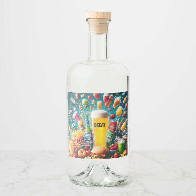 Étiquettes Pour Bouteilles De Liqueur Rótulos Para Comidas e Bebidas (Devant)