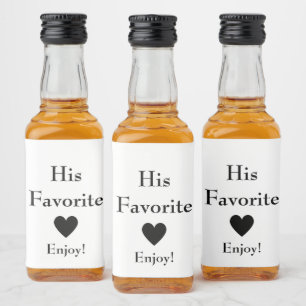 Étiquettes Pour Bouteilles De Liqueur Sa Faveur De Mariage Favorite