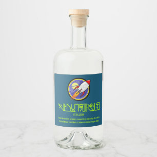 Étiquettes Pour Bouteilles De Liqueur Sci fi Rocket Ship