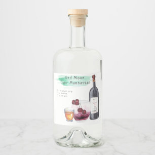 Étiquettes Pour Bouteilles De Liqueur Signature Cocktail Recette Mariage Faveur Étiquett