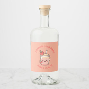 Étiquettes Pour Bouteilles De Liqueur Smoothies de yaourt sucrés kawaii colorés jus de f