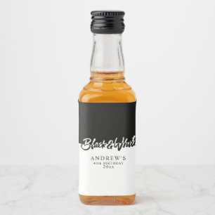 Étiquettes Pour Bouteilles De Liqueur Soirée noire et blanche
