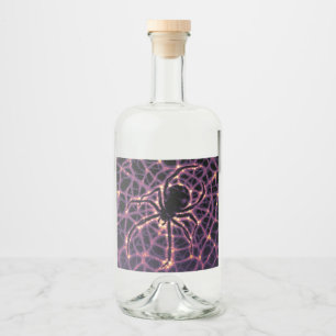 Étiquettes Pour Bouteilles De Liqueur Spider Cosmic Web, Galaxie d'Halloween des horreur