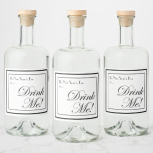 Étiquettes Pour Bouteilles De Liqueur Style apostolique du réveillon du Nouvel An Bois-