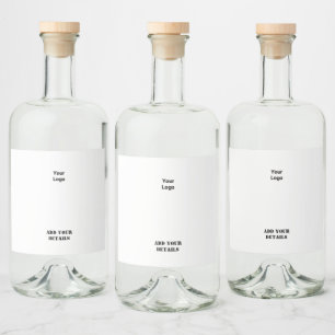 ÉTIQUETTES POUR BOUTEILLES DE LIQUEUR STYLE ÉLÉGANT MONOGRAMME MODERNE MINIMALISTE SIMPL