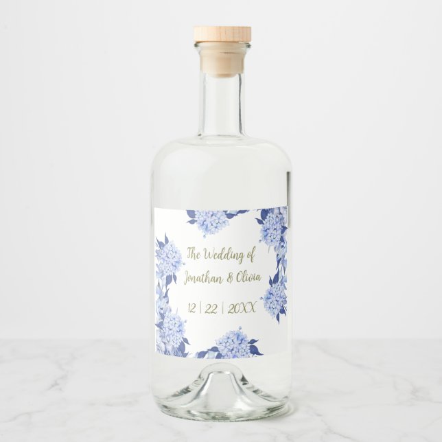 Étiquettes Pour Bouteilles De Liqueur Sweet Shower Spring purple Floral Wedding (Devant)